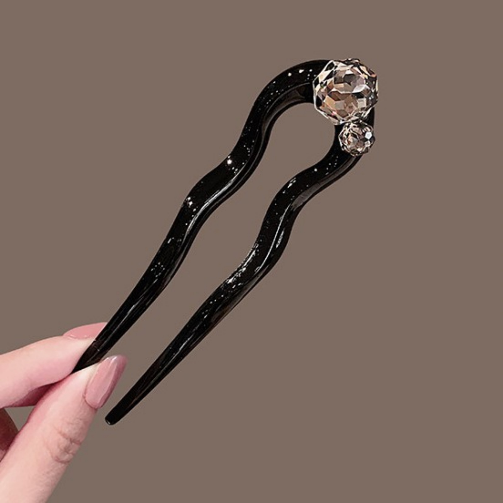 Women'S Formal Accessories - 1PC Crystal Hair Fork,Black Elegant Hair