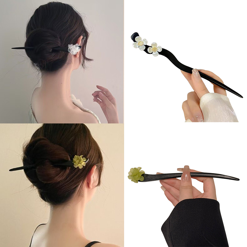 Women'S Formal Accessories - Vintage Chinese Style Wooden Flower Hair