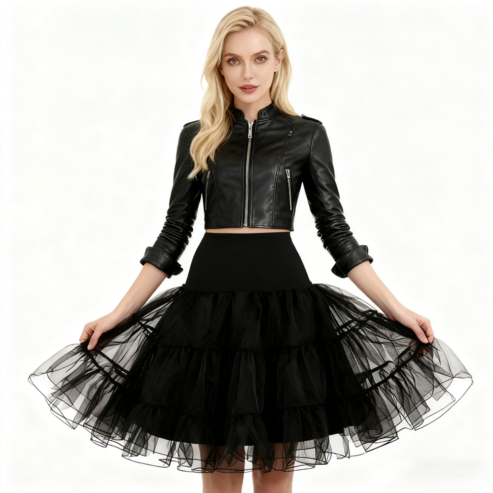 Women'S Accessories In The 1950S - PESENAR 1950s Style Black Tulle Petticoat