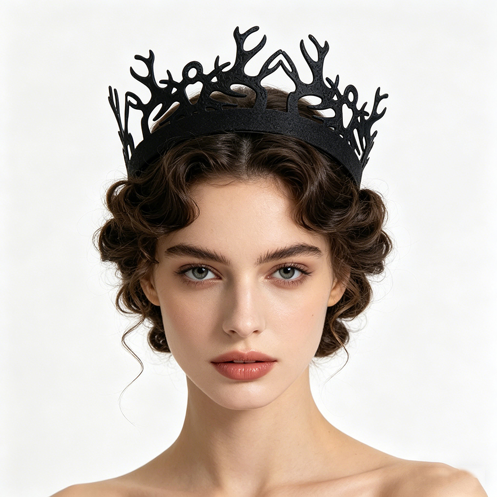 Women'S Formal Accessories - 1pc Fashion Black Gothic Antler Crown