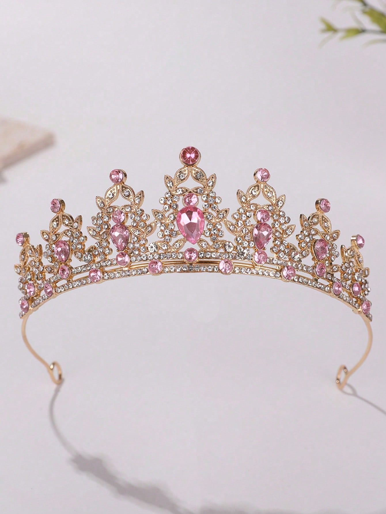 Women Accessories For Wedding - 1pc Rhinestone Crystal Alloy Crown Headpiece,