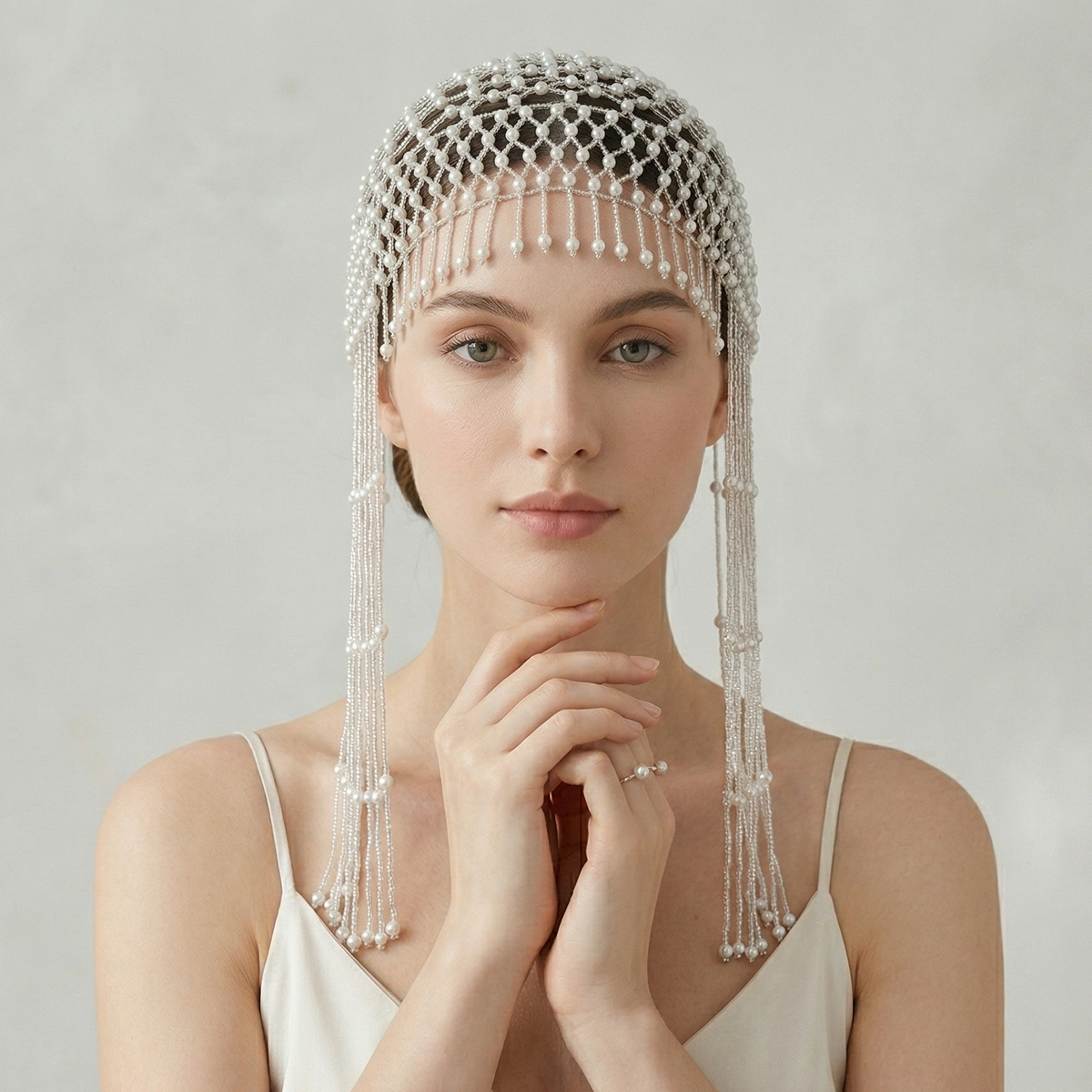 Luxury Pearls Beaded Headwrap  - Women Accessories For Wedding บทวิจารณ์และราคา