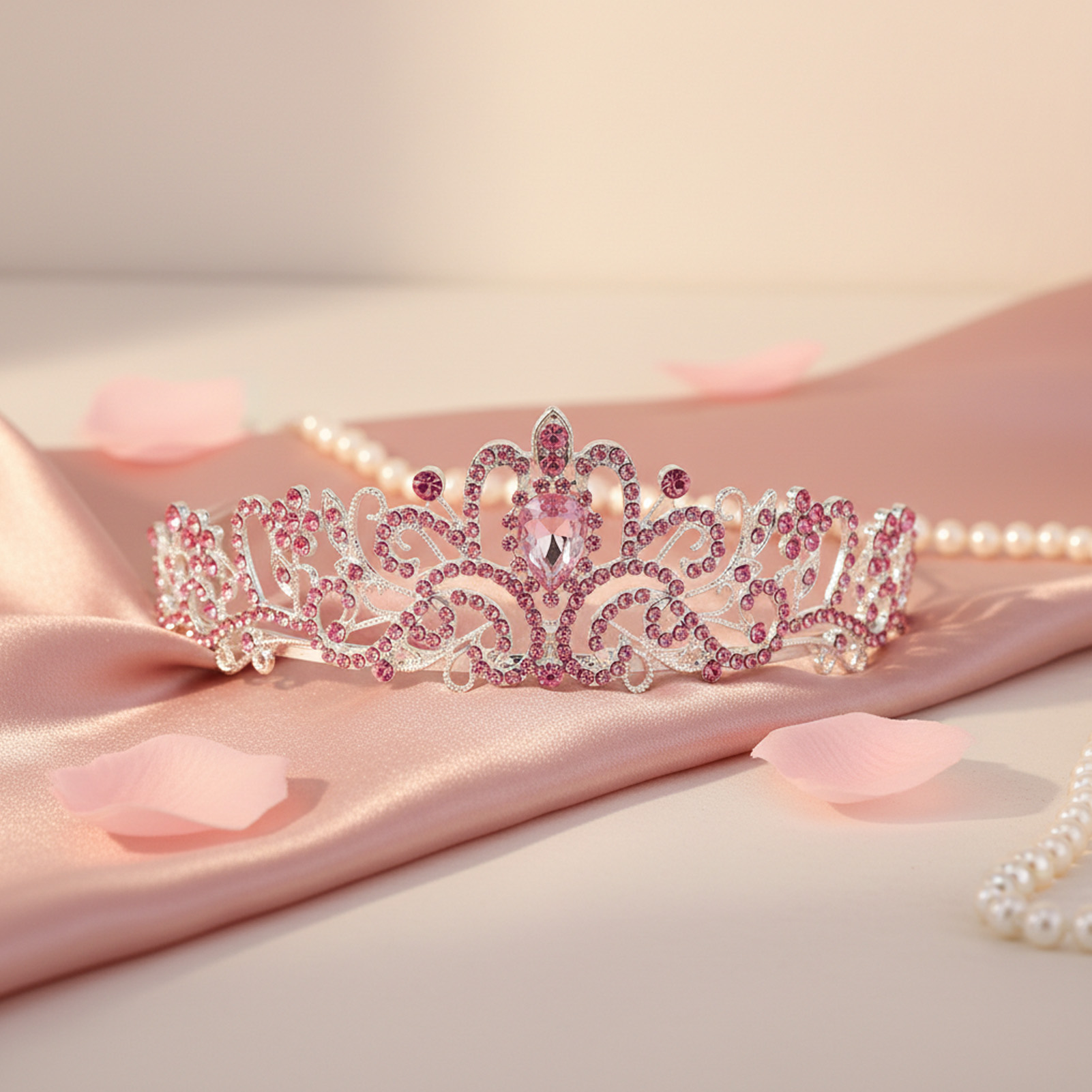 Elegant Bridal Crown Sparkly R - Women Accessories For Wedding บทวิจารณ์และราคา