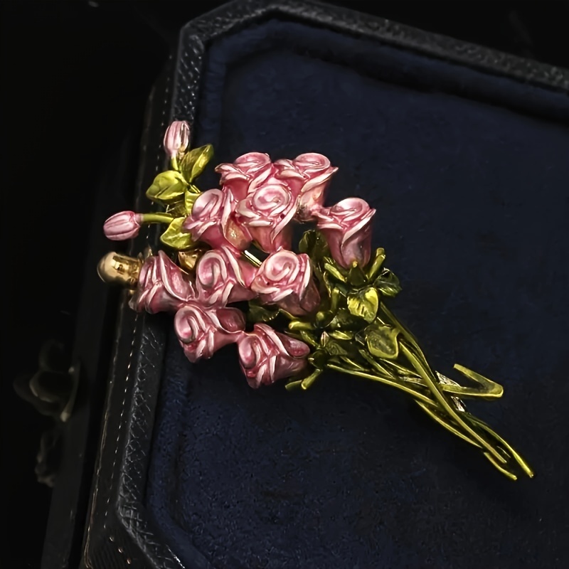 Elegant Pink Rose Bouquet Broo - Women Accessories Bouquet บทวิจารณ์และราคา