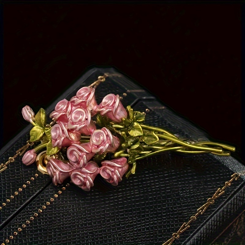 Elegant Pink Rose Bouquet Broo - Women Accessories Bouquet บทวิจารณ์และราคา