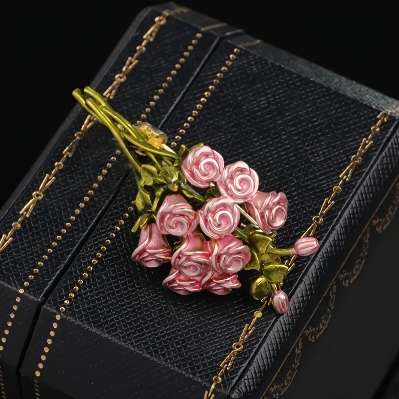 Elegant Pink Rose Bouquet Broo - Women Accessories Bouquet บทวิจารณ์และราคา