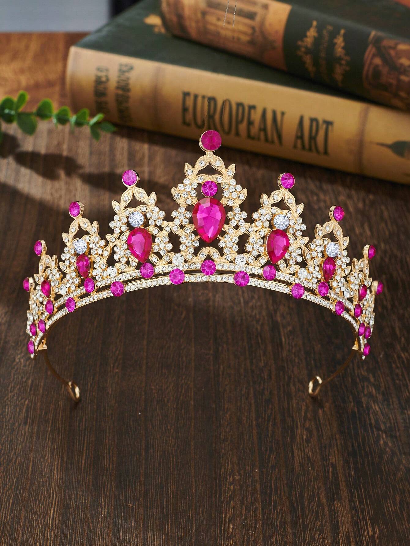 Crystal Princess Tiara Crown W - Women Accessories For Wedding บทวิจารณ์และราคา