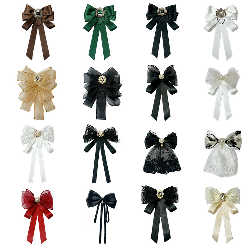Korean Fabric Bow Tie Brooch P - Women Accessories Bouquet บทวิจารณ์และราคา