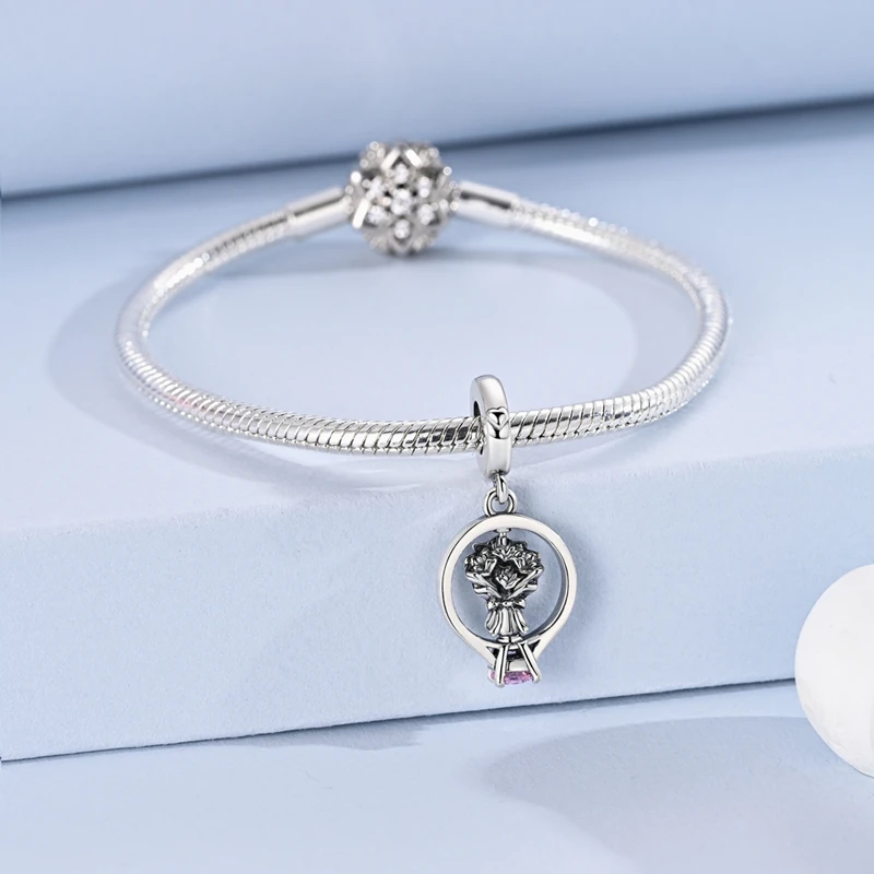 925 Silver Charm Bead Rotatabl - Women Accessories Bouquet บทวิจารณ์และราคา