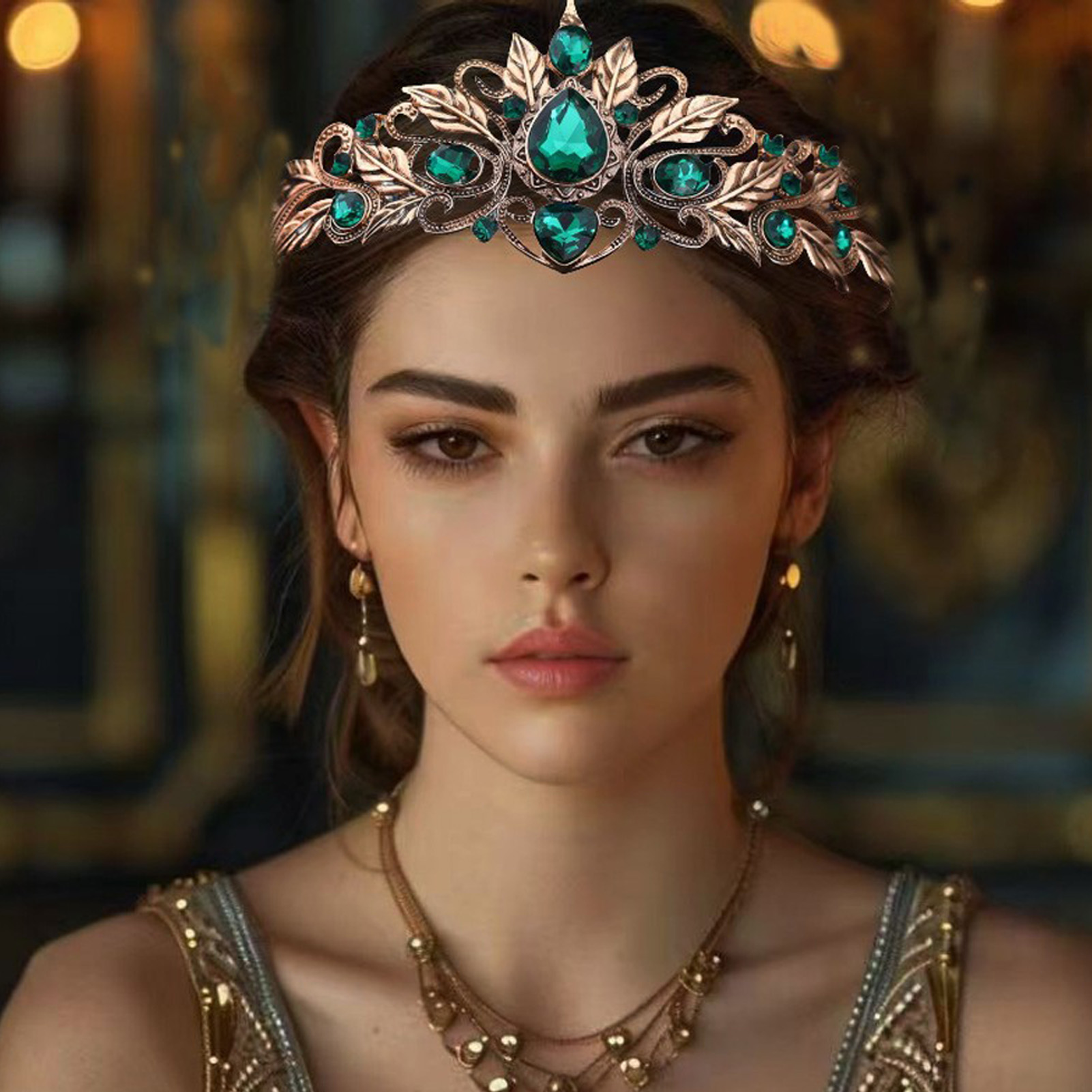 Baroque Style Round Tear Drop  - Women Accessories For Wedding บทวิจารณ์และราคา