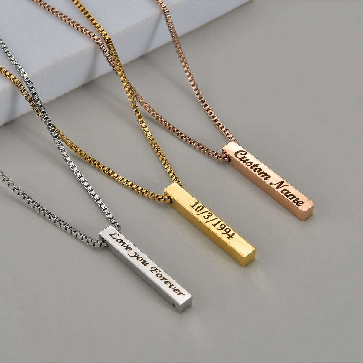 Four Sides Engraving Name Date - Women Accessories Gift Box บทวิจารณ์และราคา