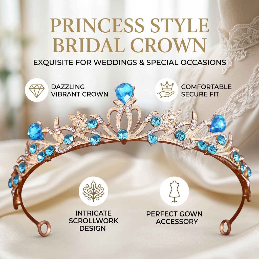 Crystal Wedding Tiaras And Cro - Women Accessories For Wedding บทวิจารณ์และราคา