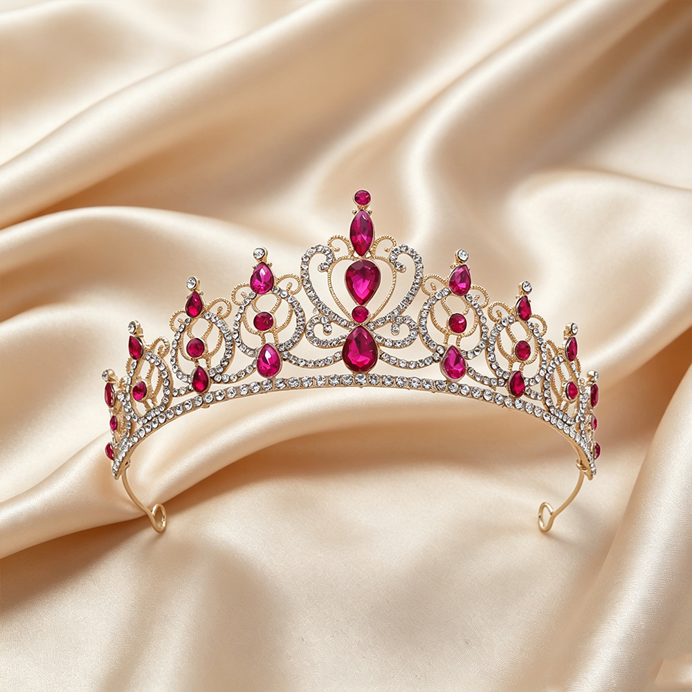 Luxury Vintage Gold Tiara Crow - Women Accessories For Wedding บทวิจารณ์และราคา