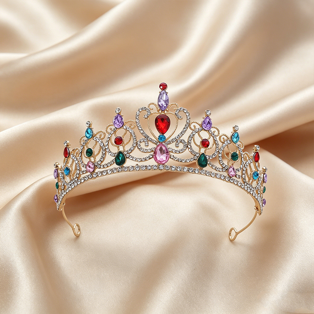 Luxury Vintage Gold Tiara Crow - Women Accessories For Wedding บทวิจารณ์และราคา