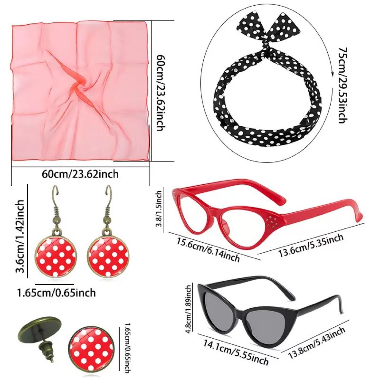 1950s Retro Party Cosplay Dres - Women'S Accessories In The 1950S บทวิจารณ์และราคา