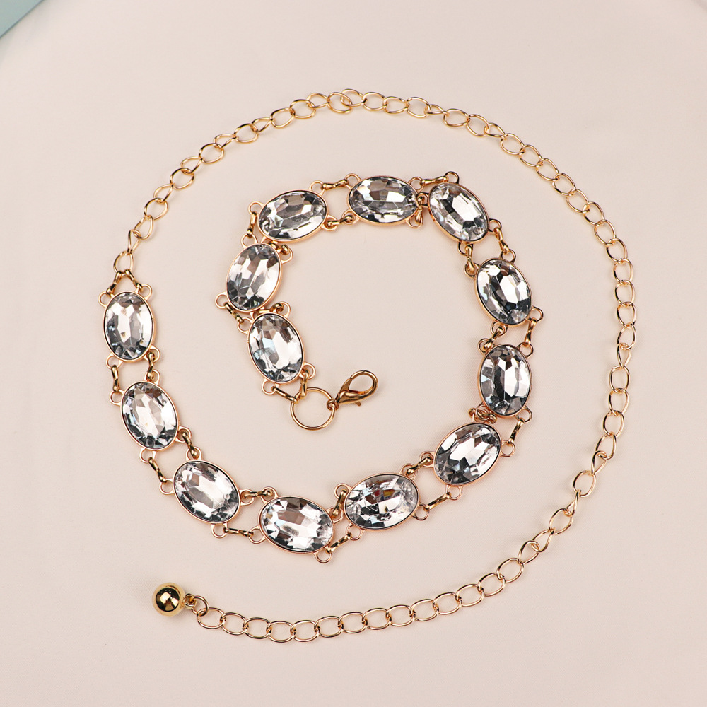 Chic Rhinestone Waist Chain Wo - Women'S Accessories For Formal Wear บทวิจารณ์และราคา