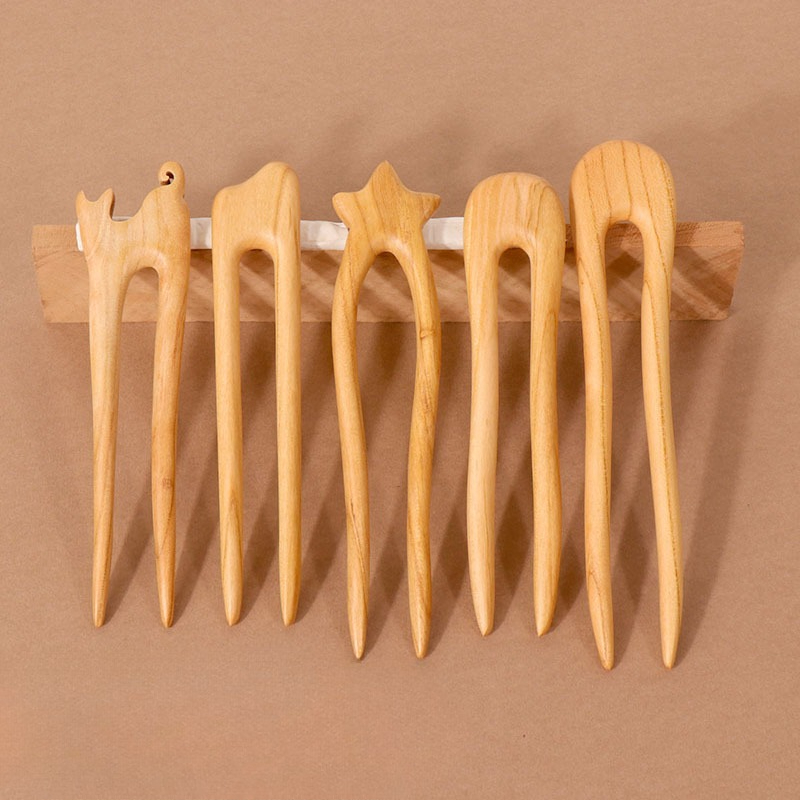 Peach Wood U-shaped Hairpin An - Women'S Formal Accessories บทวิจารณ์และราคา