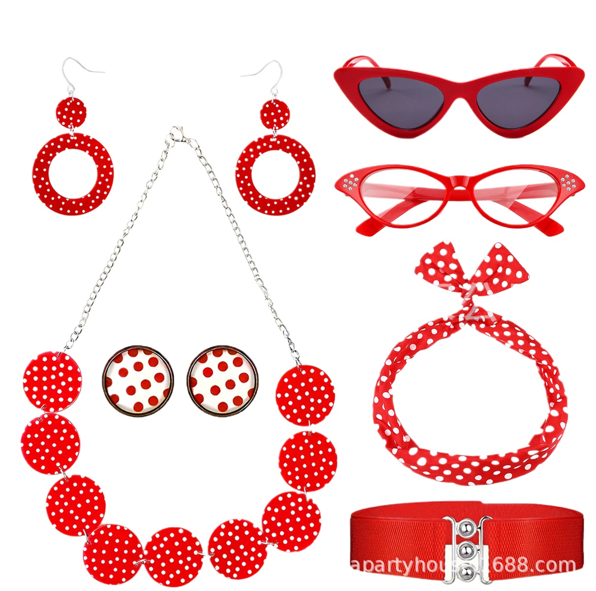 50s 80s Disco Party Costume Ac - Women'S Accessories In The 1950S บทวิจารณ์และราคา