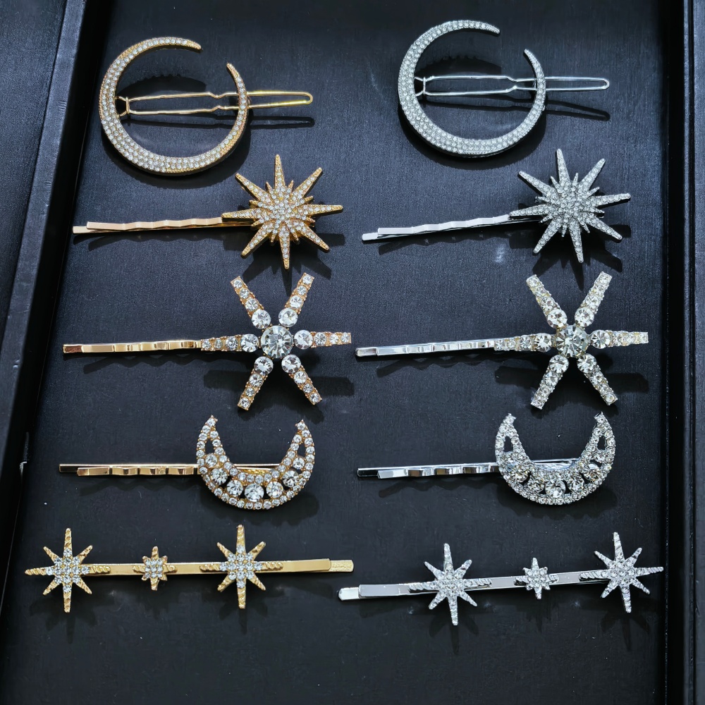 3/4 pcs set Crystal Star Hairp - Women'S Formal Accessories บทวิจารณ์และราคา