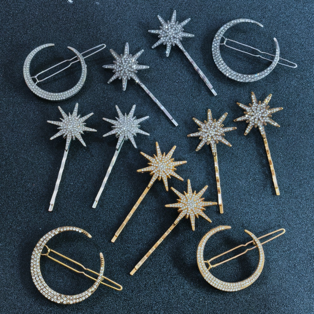 3/4 pcs set Crystal Star Hairp - Women'S Formal Accessories บทวิจารณ์และราคา