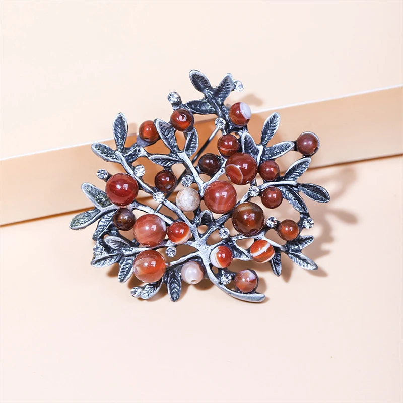 Red Rhinestone Trees Brooch Na - Women Accessories Bouquet บทวิจารณ์และราคา