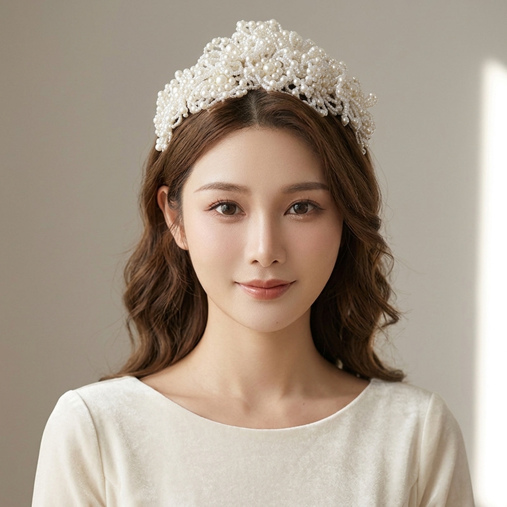 Pearl Crown Headpiece For Wedd - Women Accessories For Wedding บทวิจารณ์และราคา