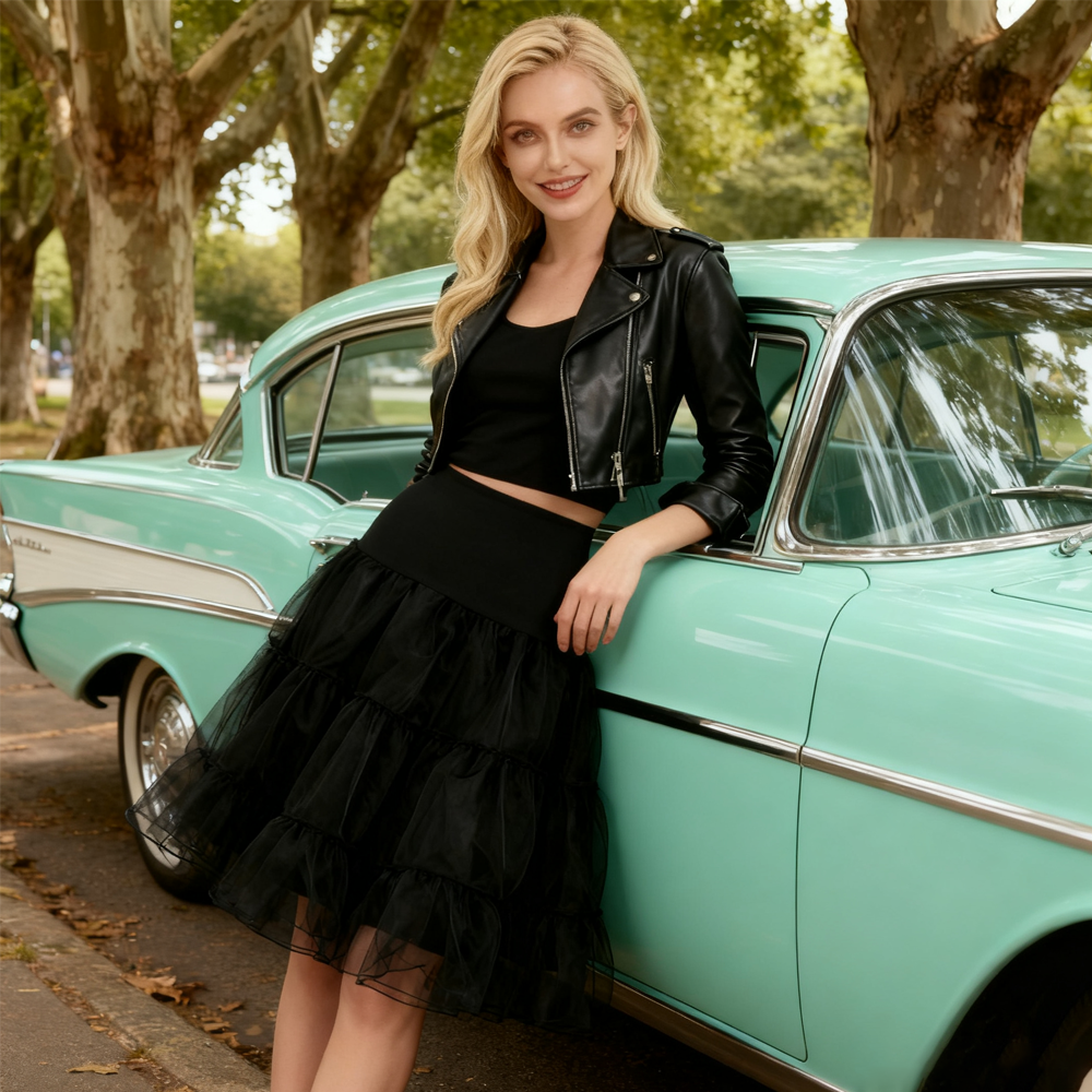 PESENAR 1950s Style Black Tull - Women'S Accessories In The 1950S บทวิจารณ์และราคา