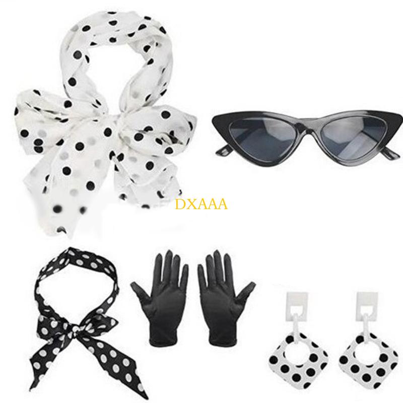 DXAA 1950s Costumes Scarf Cats - Women'S Accessories In The 1950S บทวิจารณ์และราคา