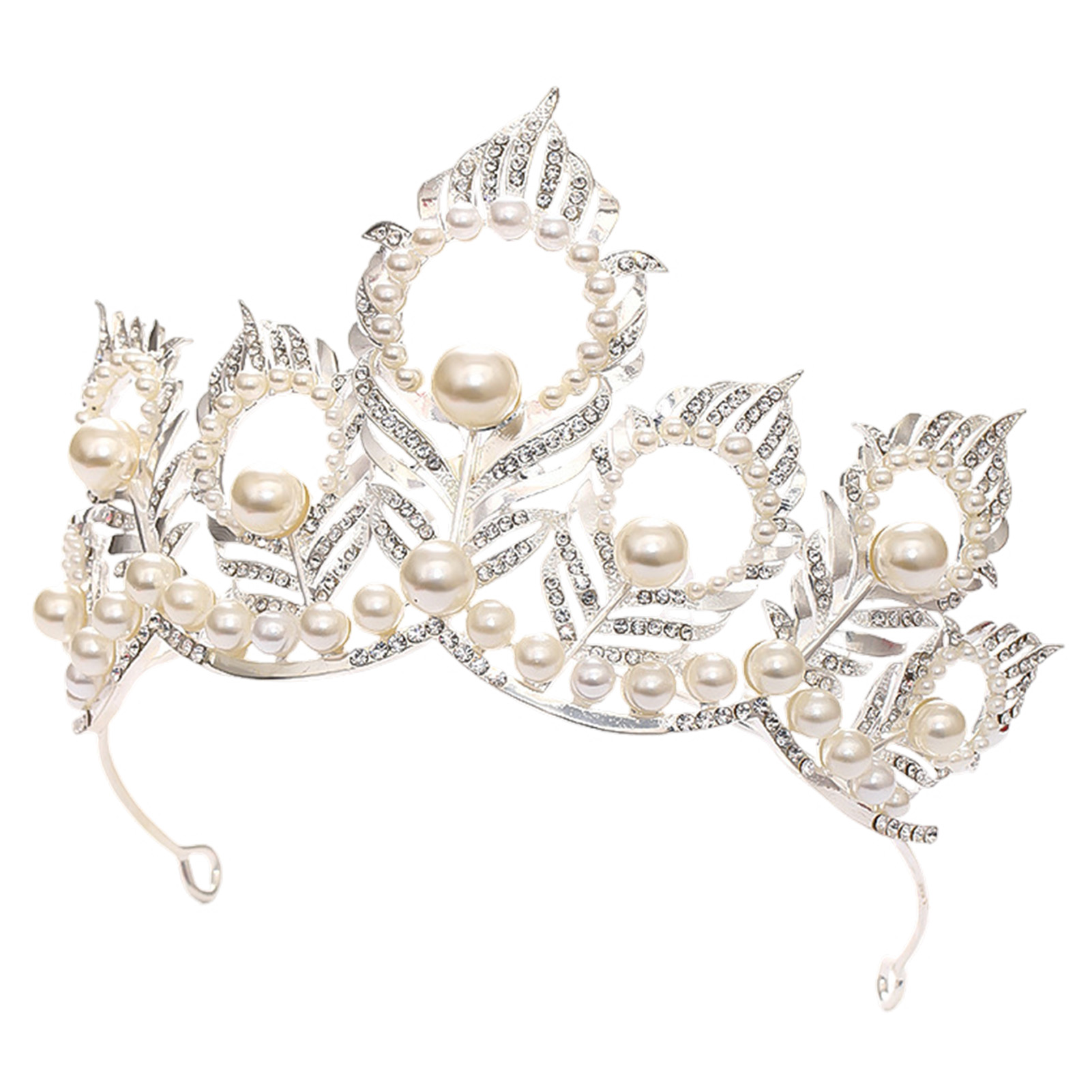 Pearl Crown Headpiece With Pea - Women Accessories For Wedding บทวิจารณ์และราคา