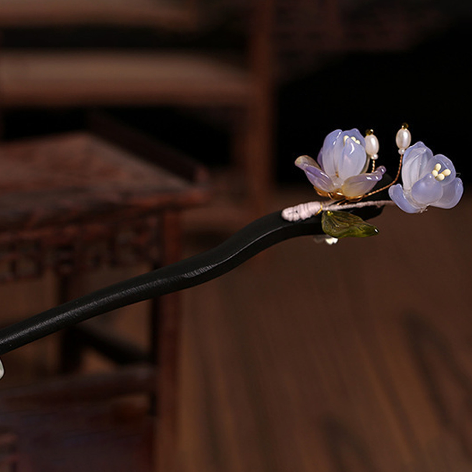 Vintage Wooden Flower Hairpin  - Women'S Formal Accessories บทวิจารณ์และราคา